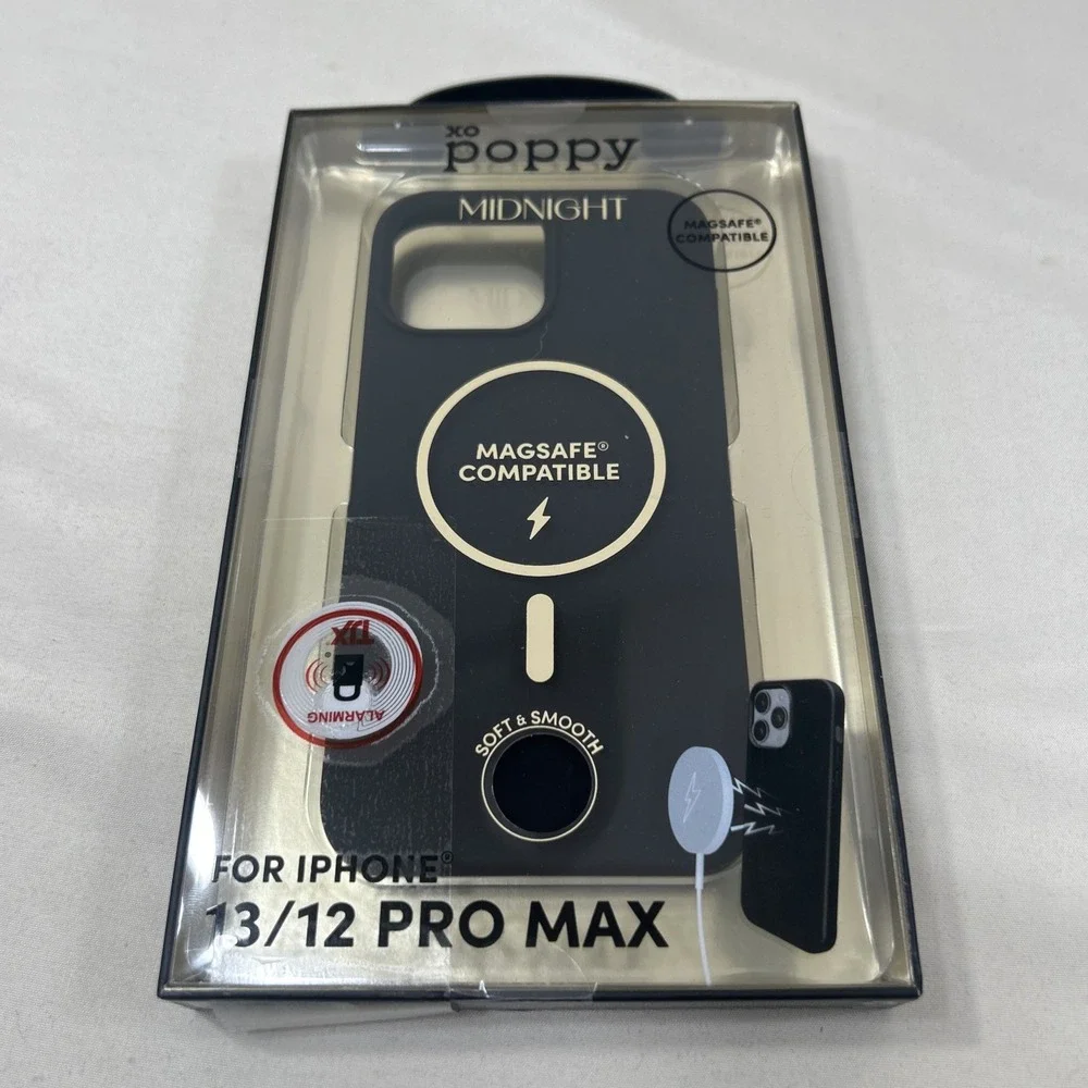XO Poppy Midnight Black iPhone 13/12 Pro Max MagSafe Compatible NIB